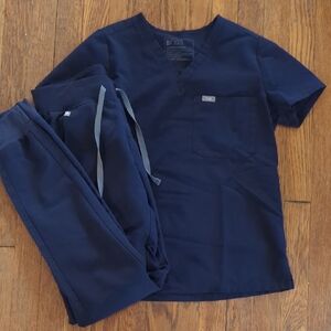 Figs Navy Blue Set (XS/XS Tall)